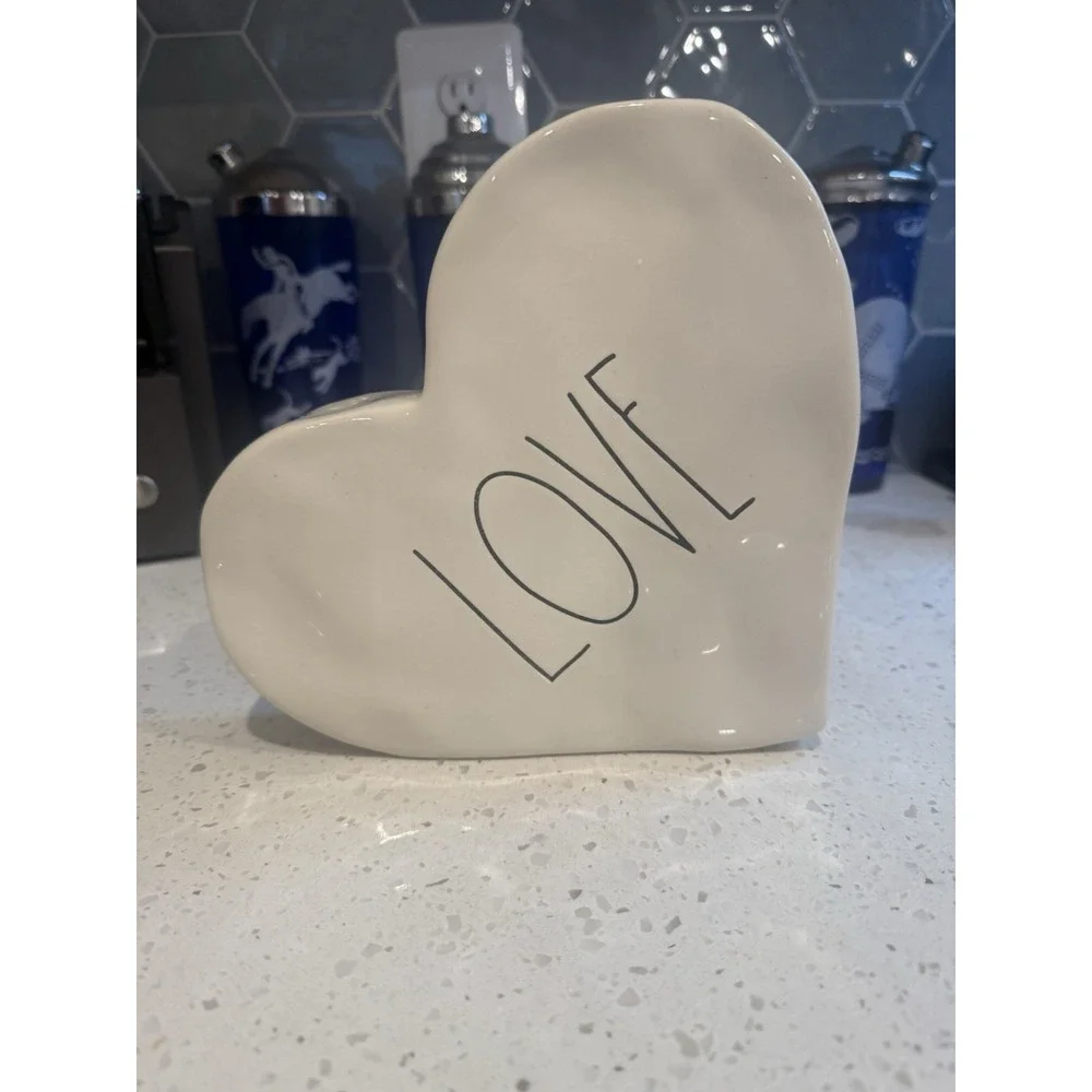 Rae Dunn Artisan Collection Love Heart Shelf Valentines Day Decor